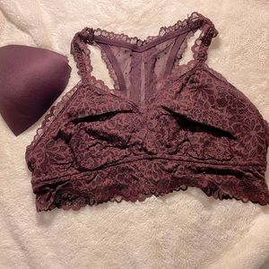 Aerie Padded Lace Racerback Bralette